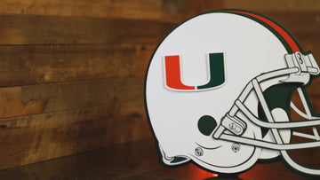 Miami Hurricanes BLITZ COLLECTION - 8 LAYER 3D Metal Wall Art