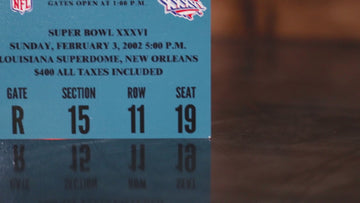 New England Patriots Super Bowl XXXVI Ticket Stub Single Layer Metal Wall Art