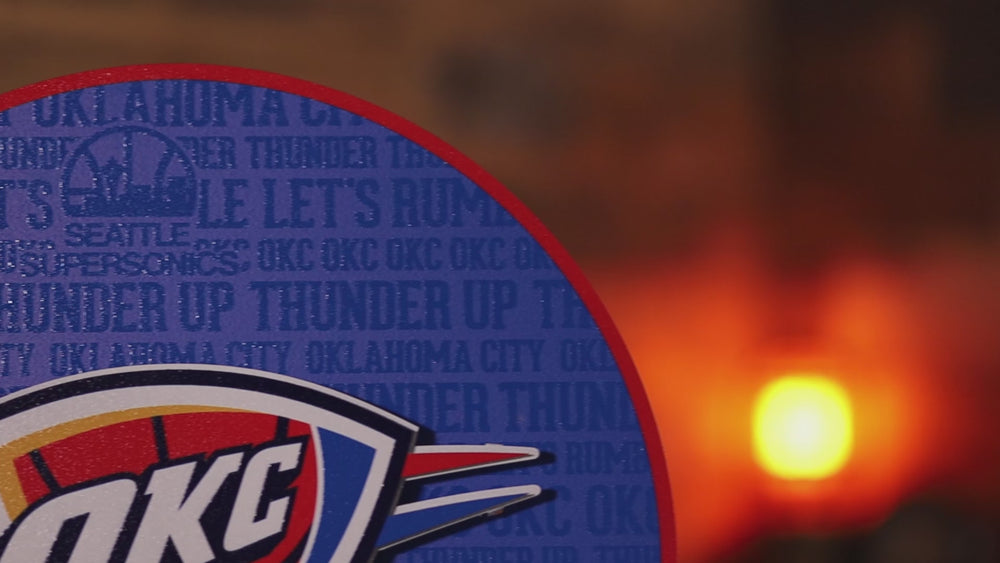 Oklahoma City Thunder CRAFT SERIES 3D Embossed Metal Wall Art