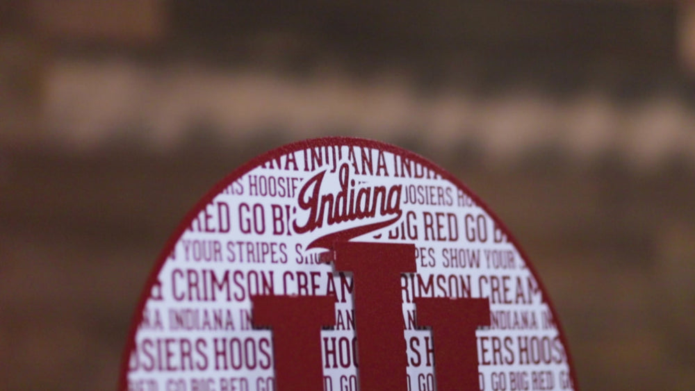 Indiana Hoosiers "IU" CRAFT SERIES 3D Embossed Metal Wall Art