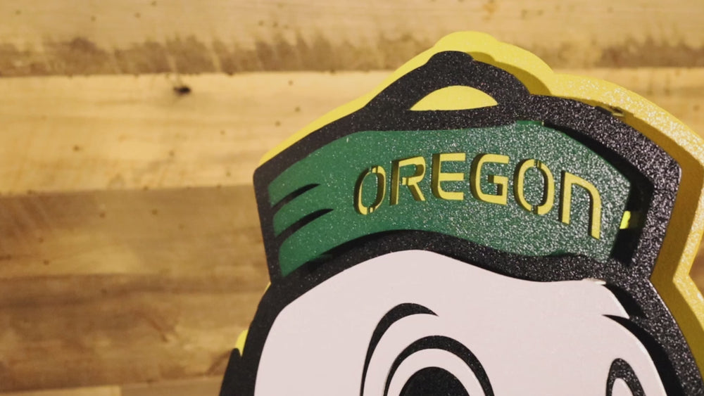 Oregon Ducks 3D Vintage Metal Wall Art