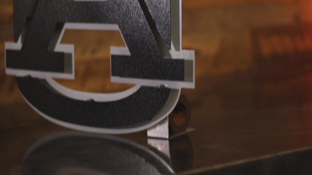 MONOCHROME -- Auburn Tigers "AU" 3D Vintage Metal Wall Art