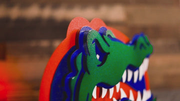 Florida Gators "GATOR HEAD"  3D Vintage Metal Wall Art