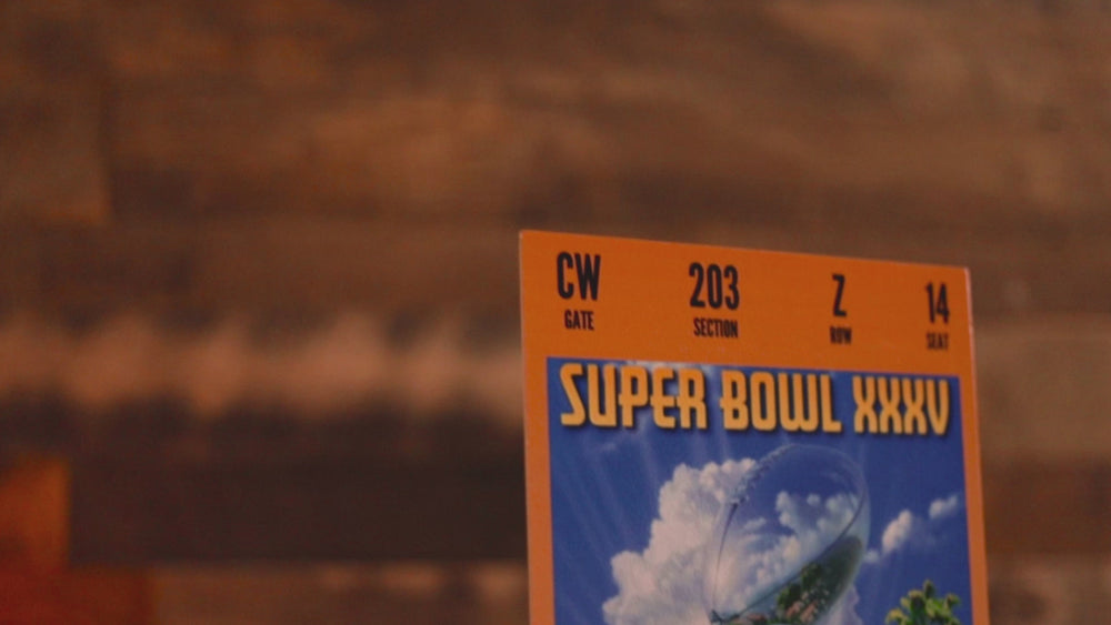 Baltimore Ravens Personalized Super Bowl XXXV Ticket Stub Single Layer Metal Wall Art
