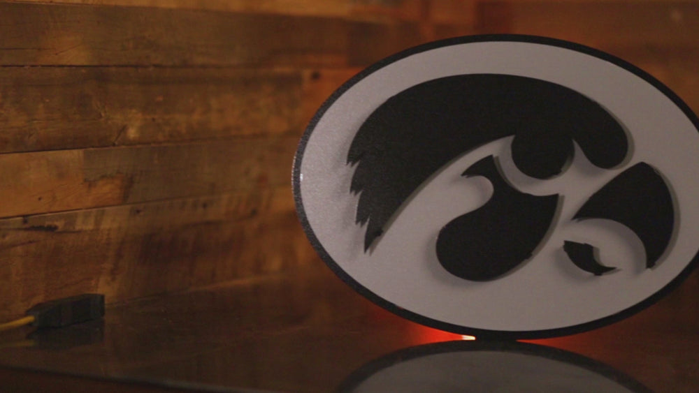 MONOCHROME - Iowa Hawkeyes Tigerhawk 3D Metal Wall Art