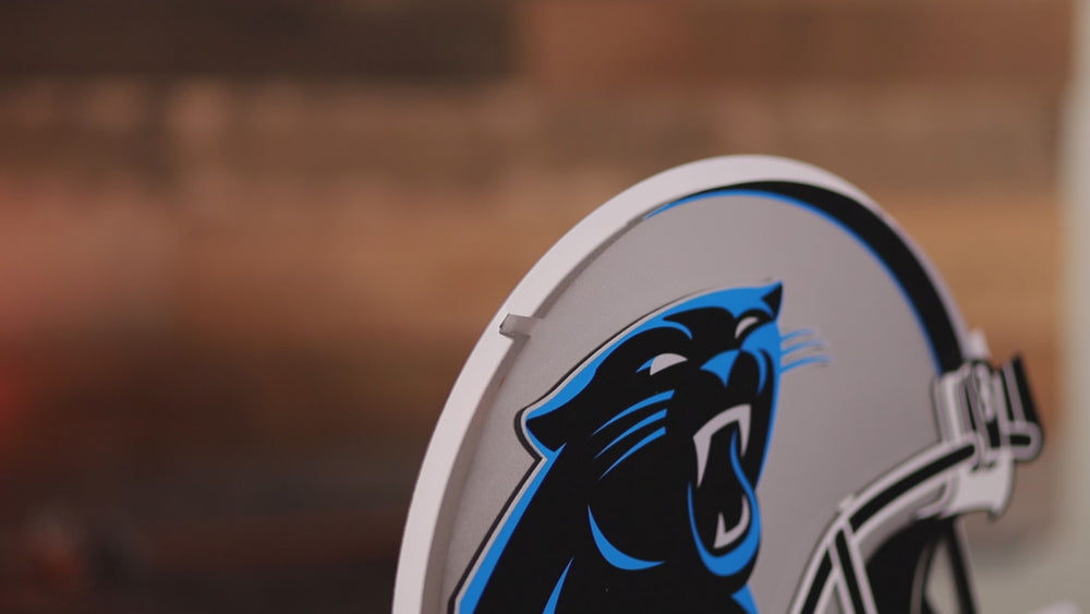 Carolina Panthers BLITZ Collection - 8 Layer Helmet 3D Vintage Metal Wall Art