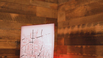 Starkville, Mississippi School Street Poster Single Layer Metal Wall Art