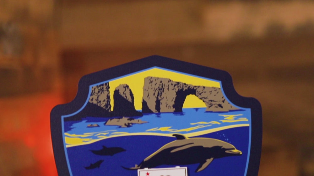 Channel Islands National Park Badge 3D Metal Wall Art
