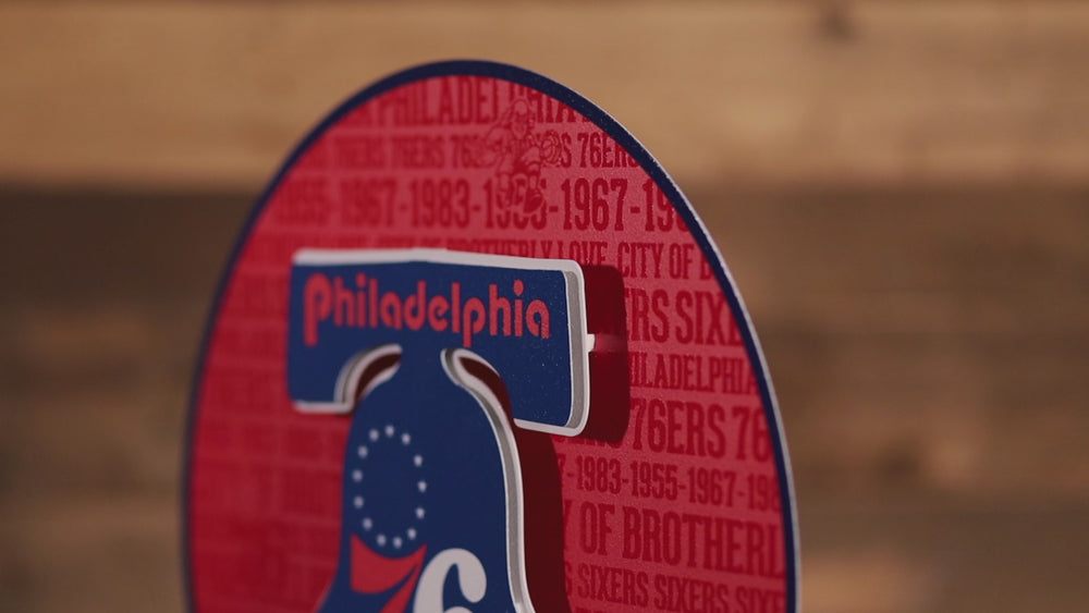 Philadelphia 76ers CRAFT SERIES 3D Embossed Metal Wall Art