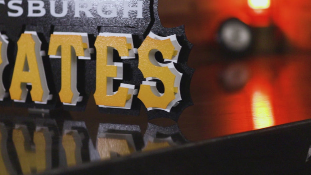 Pittsburgh Pirates Script Logo 3D Metal Wall Art
