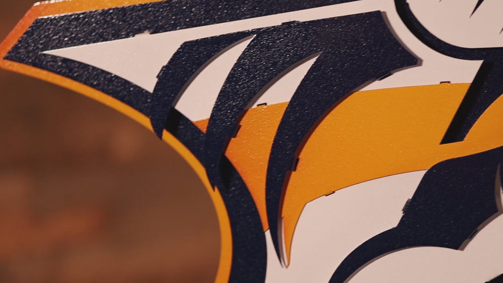 Nashville Predators NHL 3D Vintage Metal Wall Art