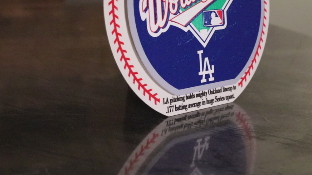 Los Angeles Dodgers 1988 World Series "Double Play" On the Shelf or on the Wall Art