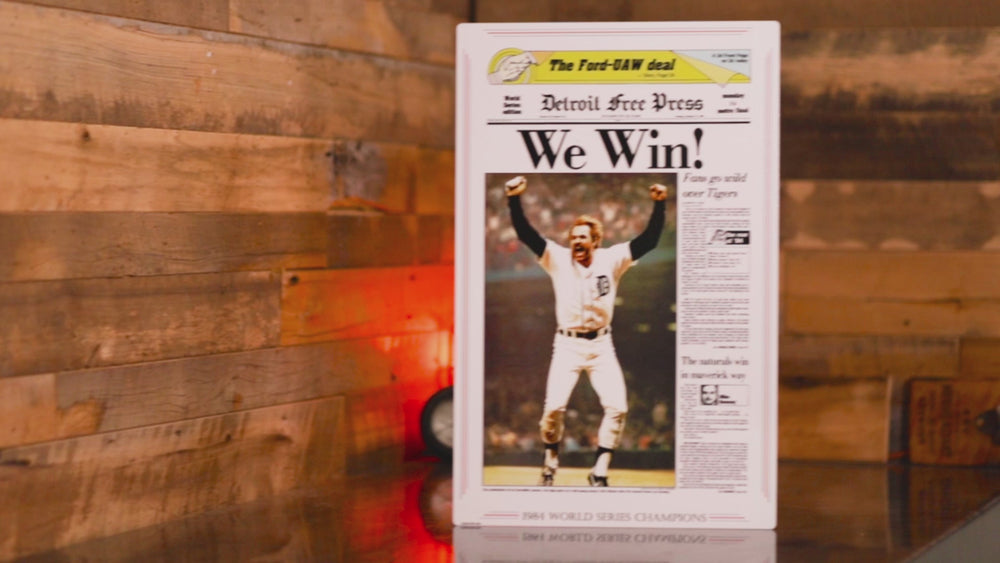 Detroit Free Press Tigers 1984 WORLD SERIES Front Page - OCT 15, 1984
