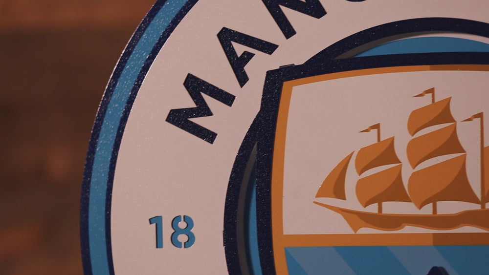 Manchester "MAN CITY" 3D Vintage Metal Wall Art