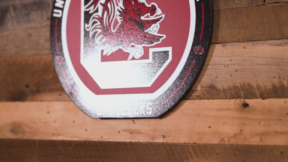 VARSITY Collection- SINGLE Layer South Carolina Gamecocks Metal Wall Art