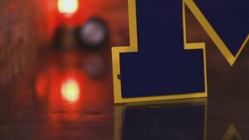Michigan Wolverines "Block M" Blue Metal Wall Art