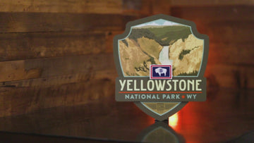 Yellowstone National Park Badge 3D Metal Wall Art