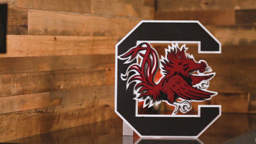 South Carolina Gamecocks "Block C" 3D Vintage Metal Wall Art