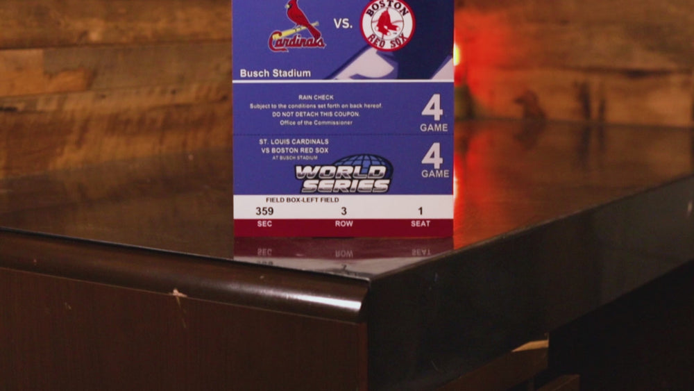 Boston Red Sox Personalized 2004 World Series Ticket Stub Single Layer Metal Wall Art