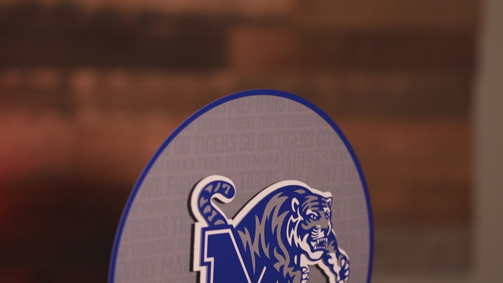 Memphis Tigers CRAFT SERIES 3D Embossed Metal Wall Art