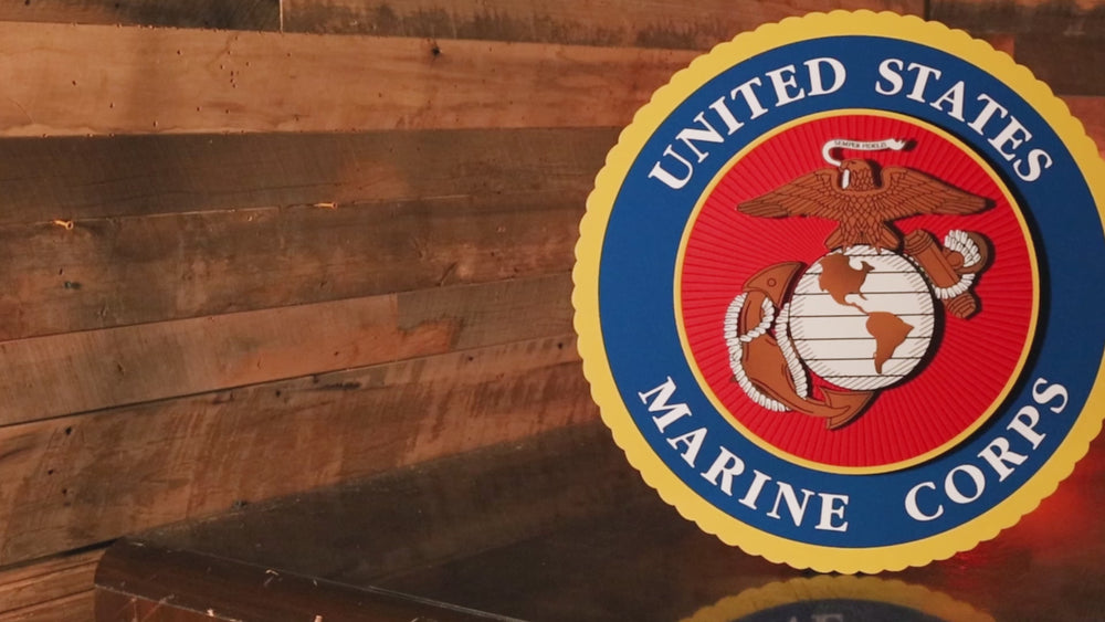 United States Marine Corps Seal 3D Vintage Metal Wall Art