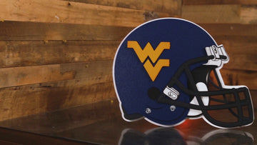 West Virginia Mountaineers BLITZ COLLECTION - 8 LAYER Helmet 3D Metal Wall Art