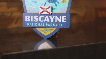 Biscayne National Park Badge 3D Metal Wall Art