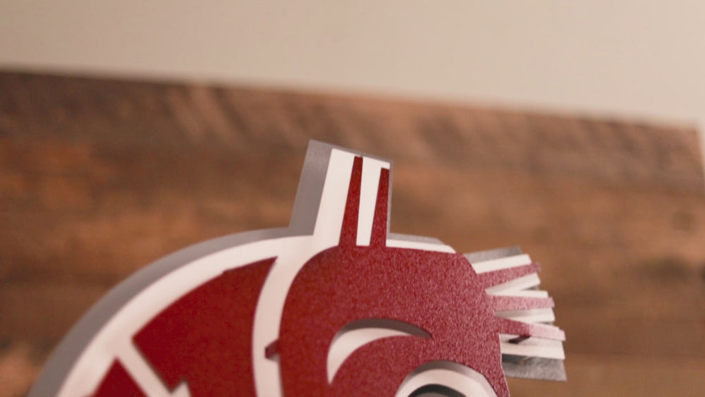 Washington State Cougars 3D Vintage Metal Wall Art