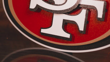 San Francisco 49ers "SF Oval" 3D Vintage Metal Wall Art