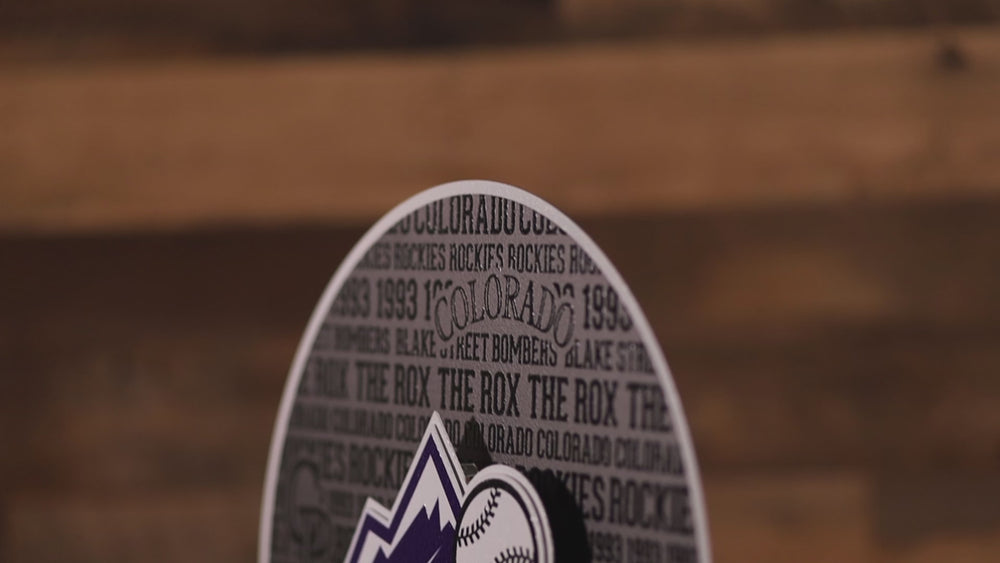Colorado Rockies CRAFT SERIES 3D Embossed Metal Wall Art