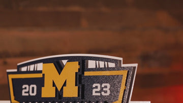 Michigan Wolverines Official 2023 National Champions 3D Vintage Metal Wall Art