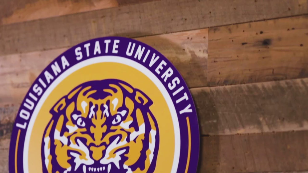 VARSITY Collection- SINGLE Layer LSU Tigers Wall Art