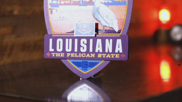 Louisiana State Badge 3D Metal Wall Art