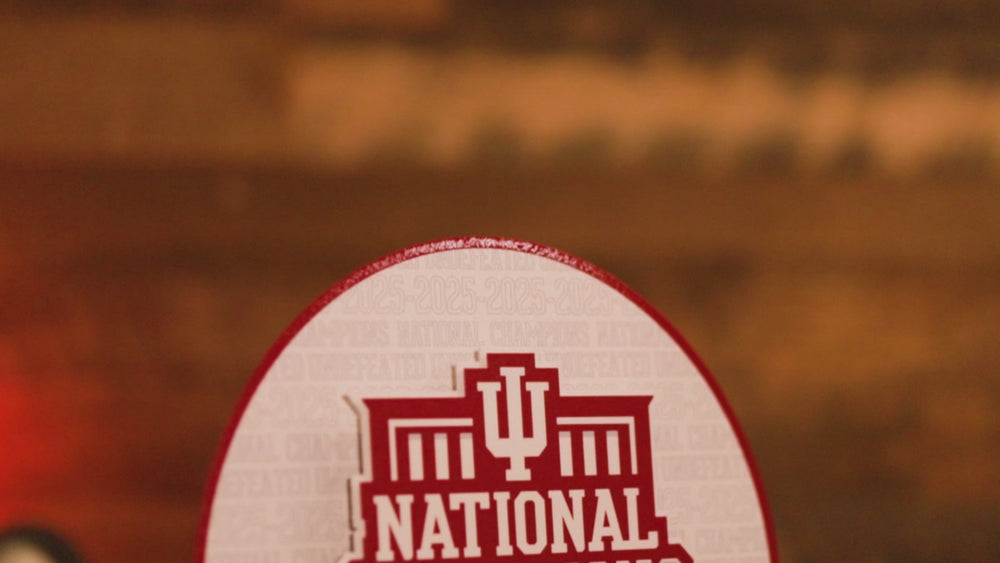 Indiana Hoosiers Official 2025 National Champions Craft Series 3D Embossed Metal Wall Art