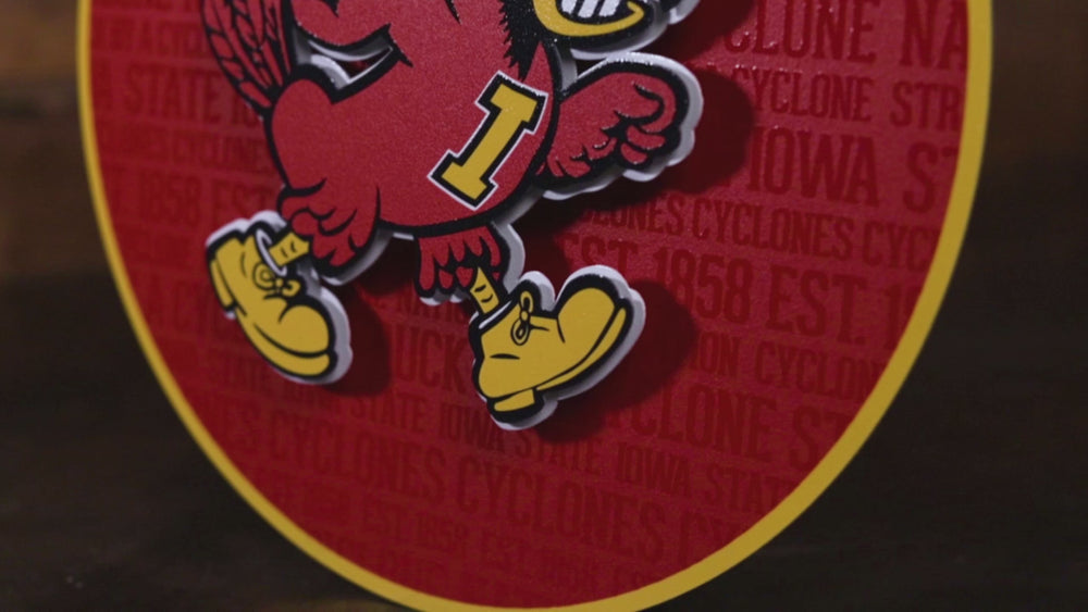 Iowa State Cyclones CRAFT SERIES 3D Embossed Metal Wall Art