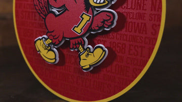 Iowa State Cyclones CRAFT SERIES 3D Embossed Metal Wall Art