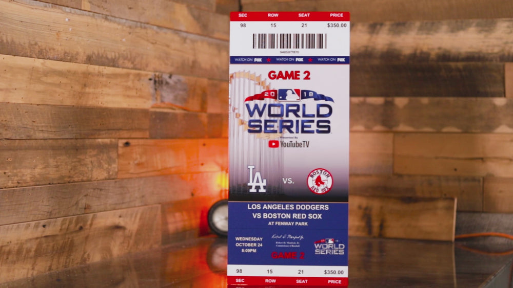 Boston Red Sox 2018 World Series Ticket Stub Single Layer Metal Wall Art
