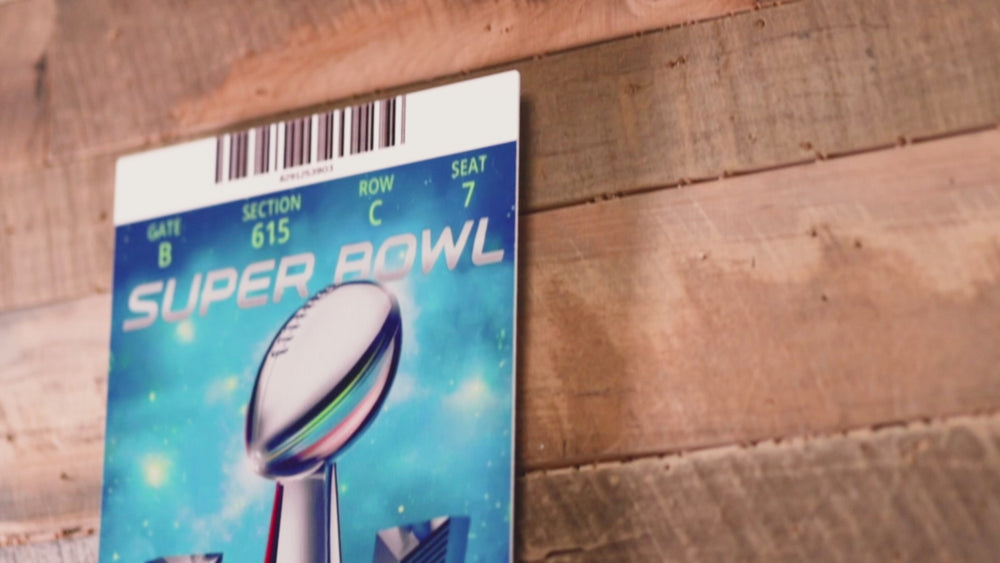 New England Patriots Super Bowl LI Ticket Stub Single Layer Metal Wall Art