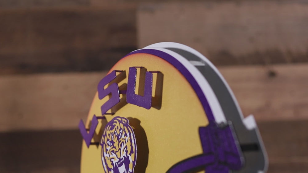 LSU Tigers BLITZ COLLECTION - 8 LAYER 3D Metal Wall Art
