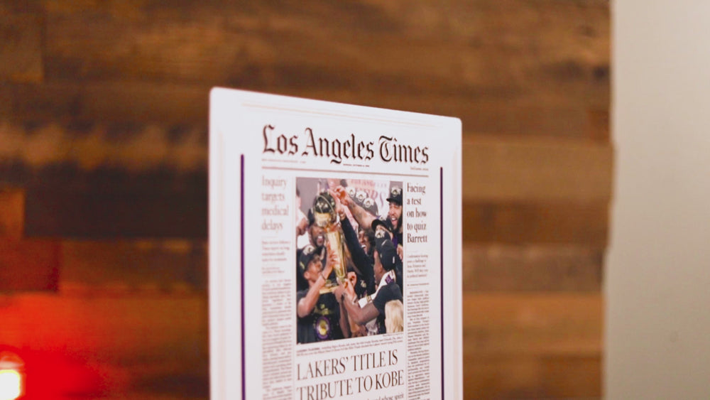 Los Angeles Times Lakers Tribute To Kobe Front Page - OCT 12, 2020