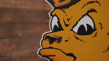 Baylor Bears VAULT Bear 3D Vintage Metal Wall Art