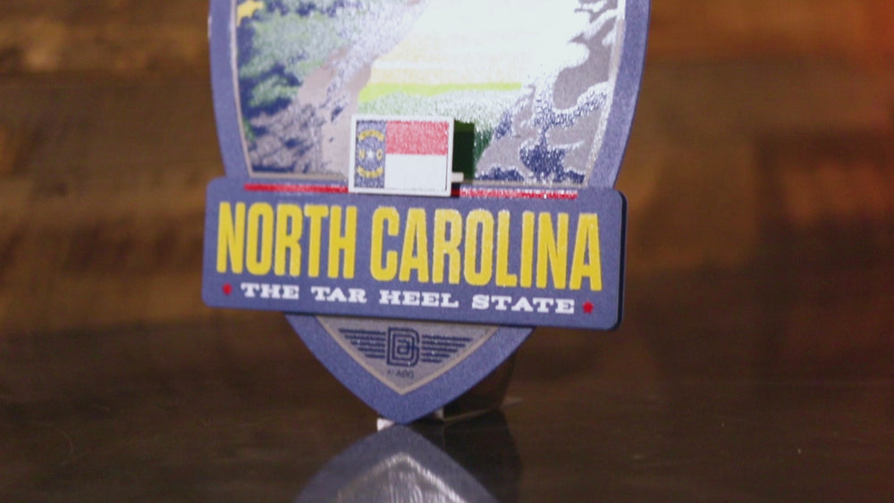 North Carolina State Badge 3D Metal Wall Art