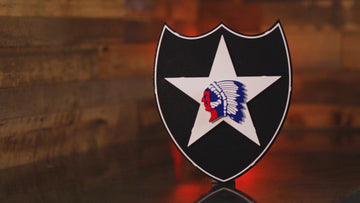 US Army 2nd Infantry Patch 3D Vintage Metal Wall Art