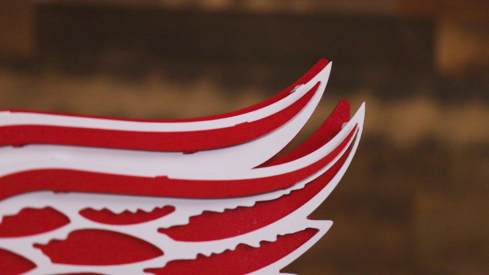 Detroit Red Wings 3D Vintage 9 LAYER Metal Wall Art