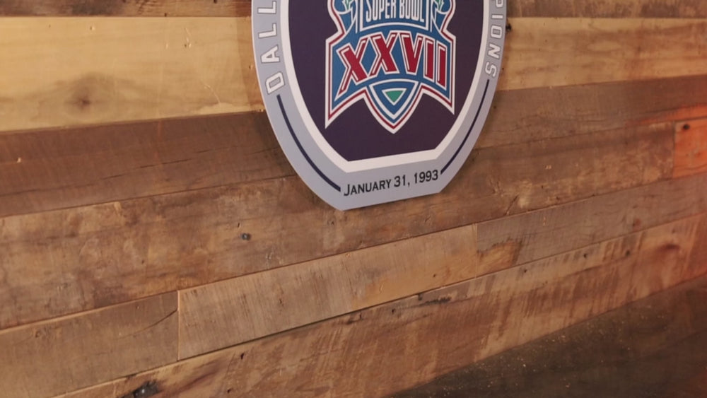 VARSITY Collection- SINGLE Layer Dallas Cowboys Super Bowl XXVII Metal Wall Art