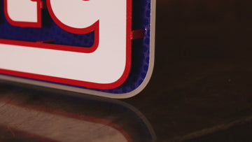 New York Giants - Hex Head EXCLUSIVE "G-Men" Wordmark 3D Metal Wall Art