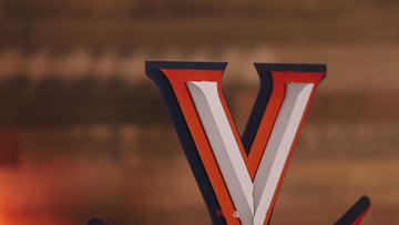 Virginia Cavaliers V on Sabres 3D Metal Wall Art