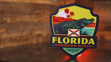 Florida State Badge 3D Metal Wall Art