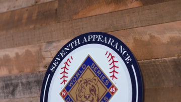 VARSITY Collection- SINGLE Layer 1945 World Series Detroit Tigers Metal Wall Art