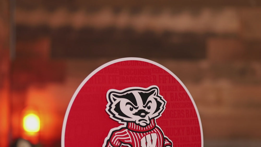 Wisconsin Badgers CRAFT SERIES 3D Embossed Metal Wall Art